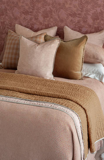 Bianca Lorenne Appetto Nutmeg Coverlet | Luxury Linen Coverlet NZ